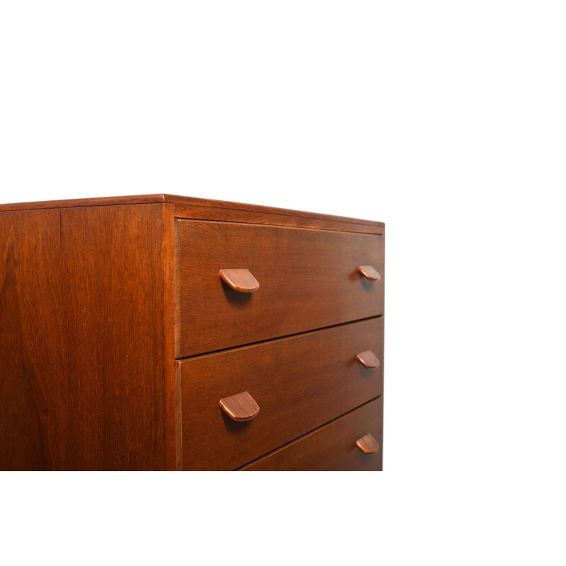 Teak vintage chest of drawer by Poul M. Volther for Fdb Møbler, 1950s