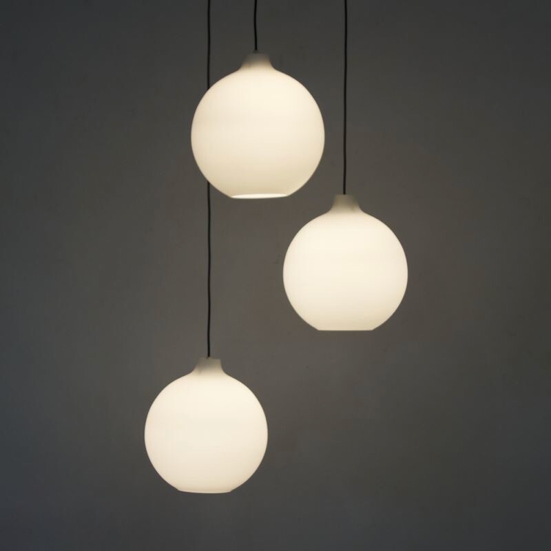 Louis Poulsen white "Satellite"pendant light, Vilhelm WOHLERT - 1950s