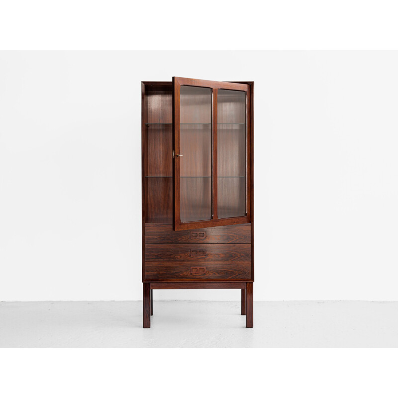 Mid century Danish display cabinet in rosewood by Brouer, 1960s