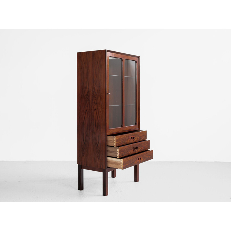 Mid century Danish display cabinet in rosewood by Brouer, 1960s