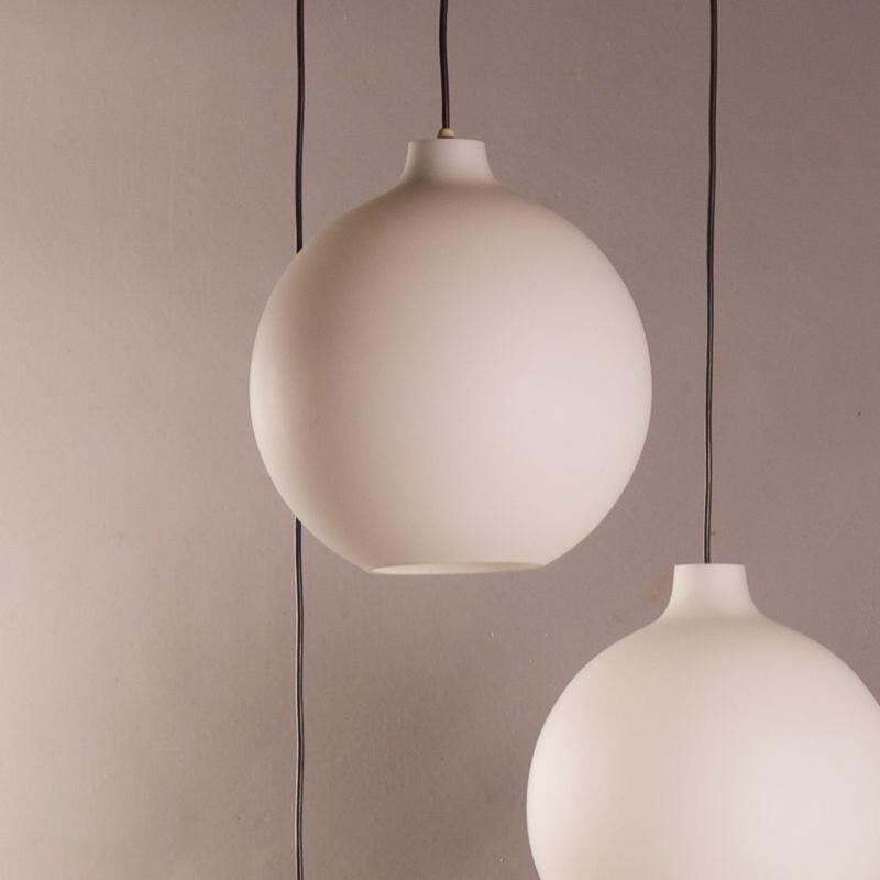 Louis Poulsen white "Satellite"pendant light, Vilhelm WOHLERT - 1950s