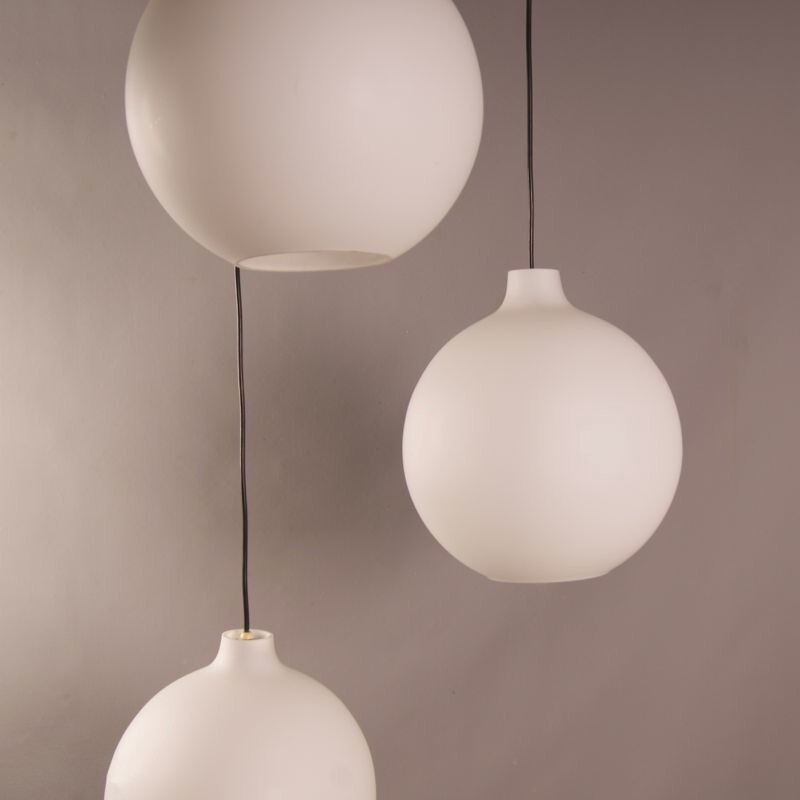 Louis Poulsen white "Satellite"pendant light, Vilhelm WOHLERT - 1950s