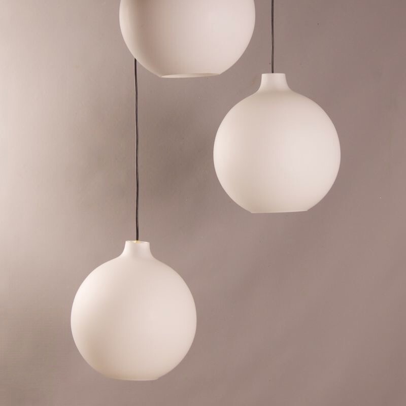 Louis Poulsen white "Satellite"pendant light, Vilhelm WOHLERT - 1950s