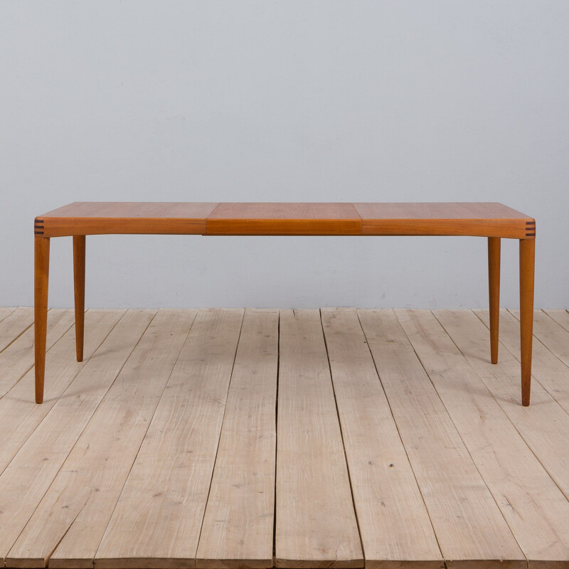 Vintage rectangular extension teak dining table by H.W. Klein for Bramin Møbler, Denmark 1960s