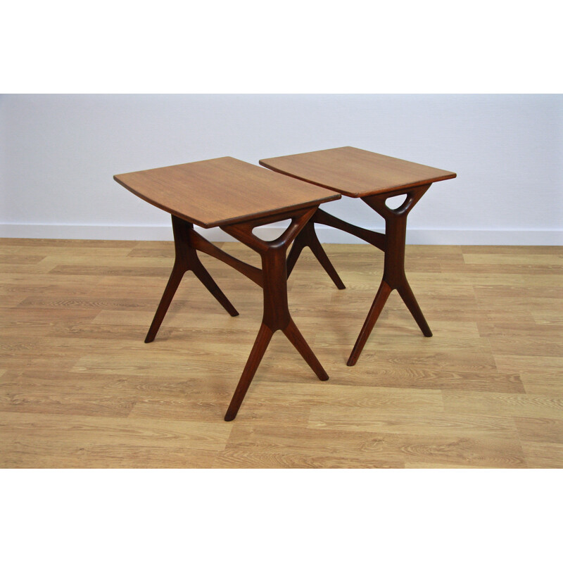 Vintage teak nesting tables by Johannes Andersen for Silkeborg, 1960