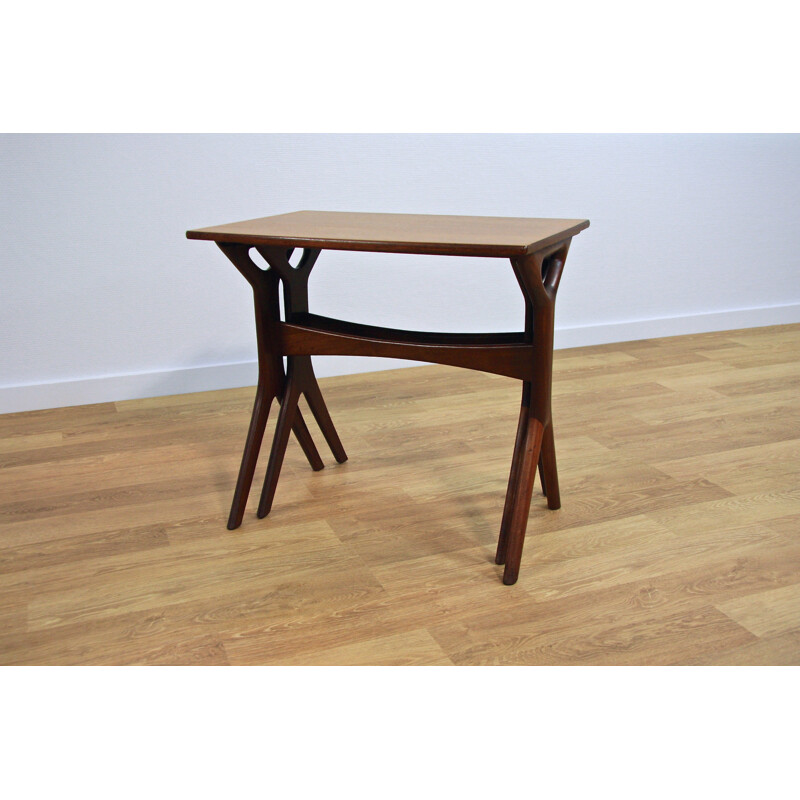 Vintage teak nesting tables by Johannes Andersen for Silkeborg, 1960