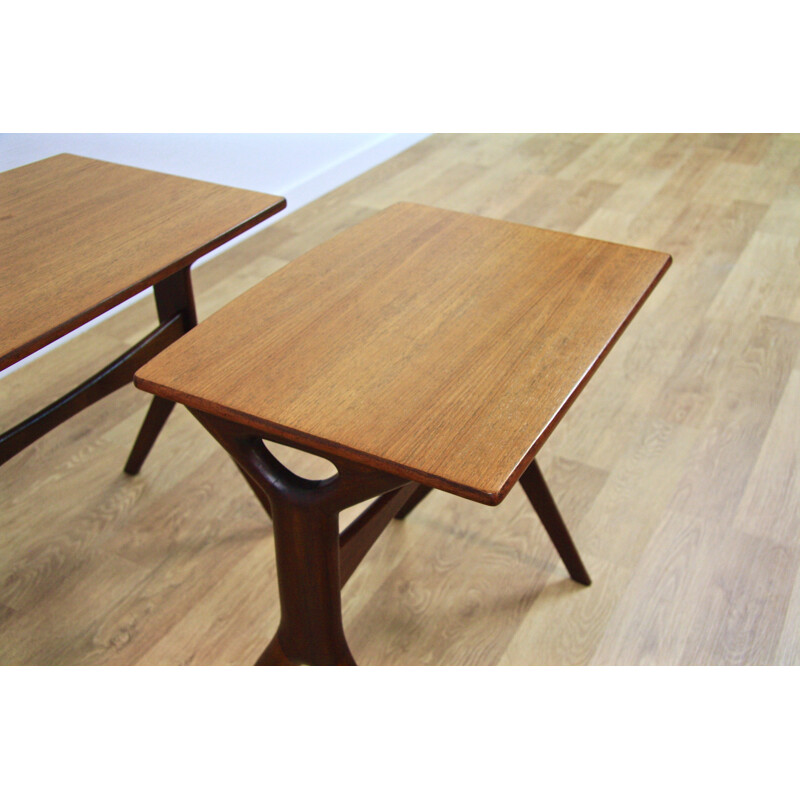 Vintage teak nesting tables by Johannes Andersen for Silkeborg, 1960