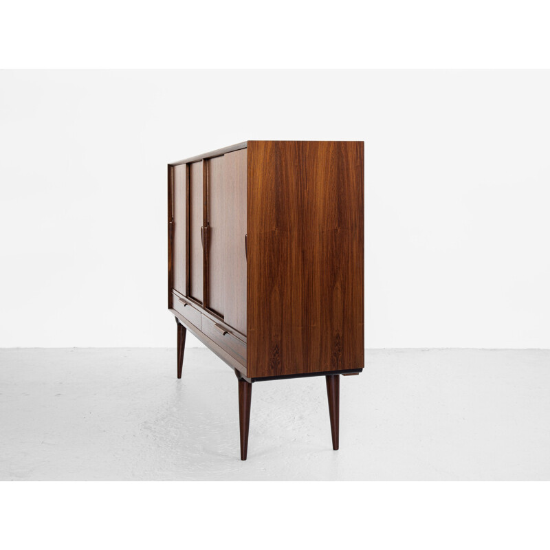 Mid century Danish highboard in rosewood model 13 by Omann Jun, 1960s