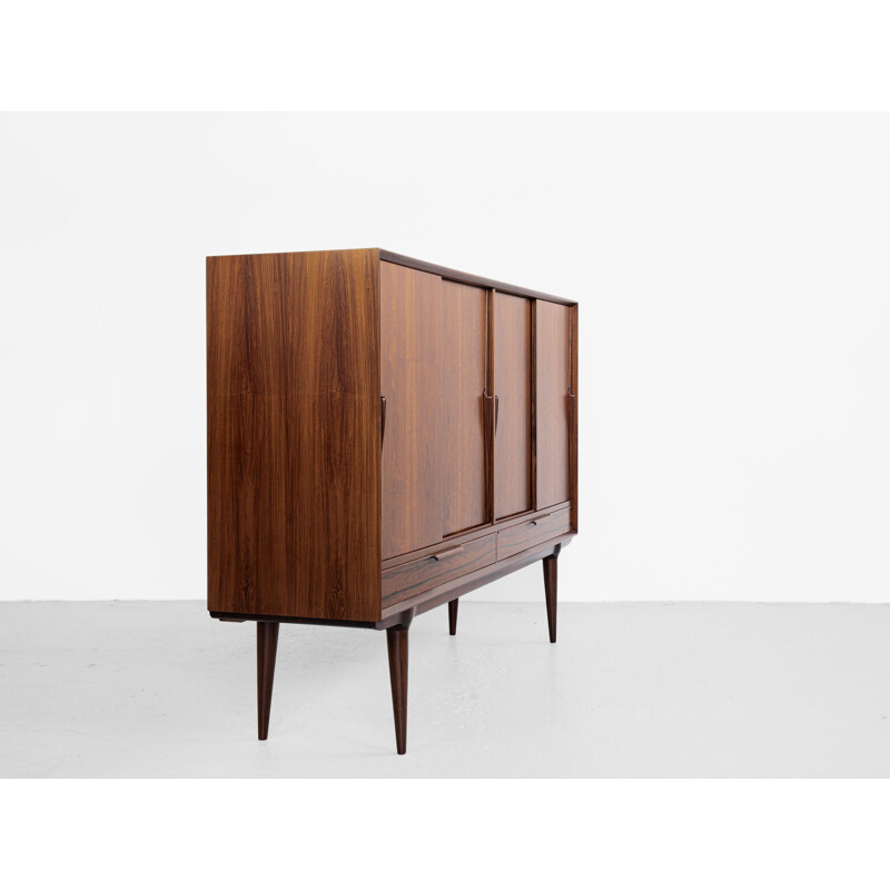 Mid century Danish highboard in rosewood model 13 by Omann Jun, 1960s