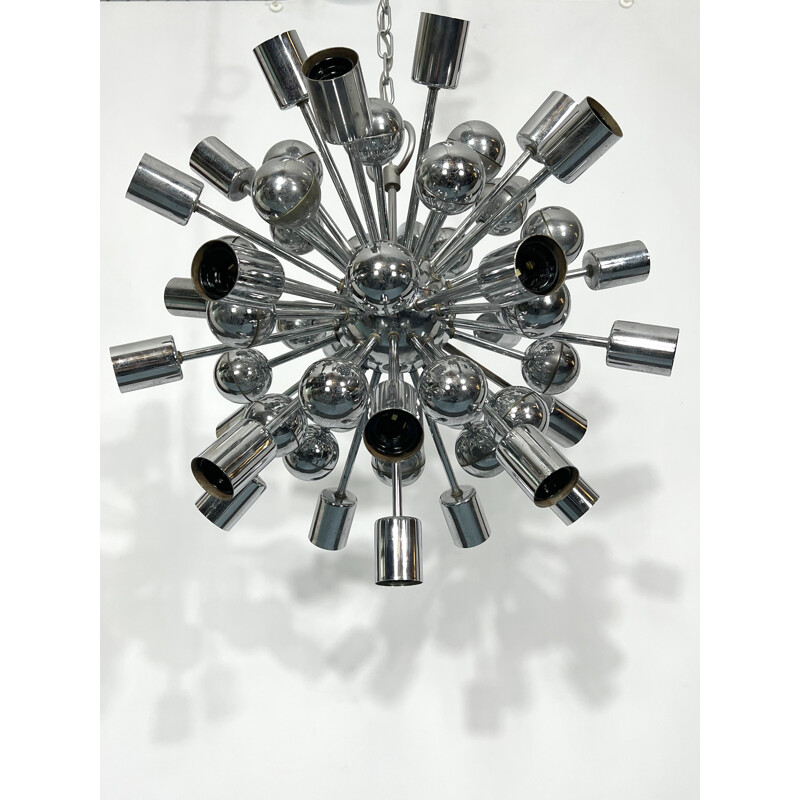 Vintage chrome-plated Sputnik by Reggiani, Italy 1970