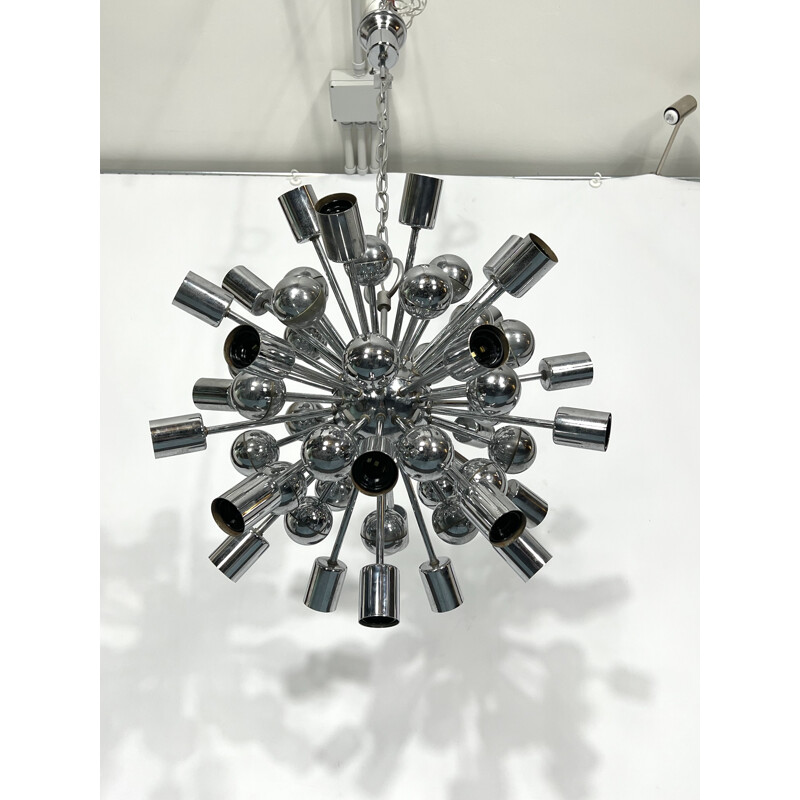 Vintage chrome-plated Sputnik by Reggiani, Italy 1970