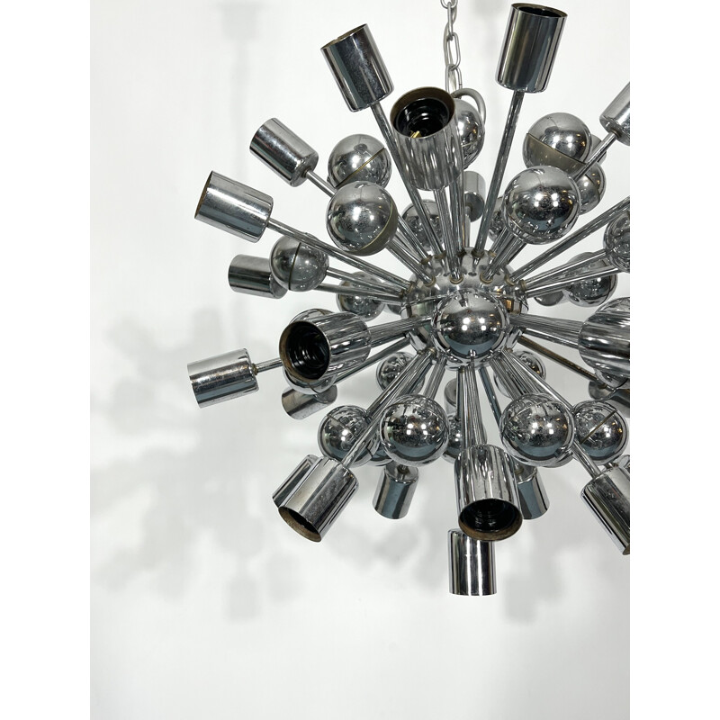 Vintage chrome-plated Sputnik by Reggiani, Italy 1970