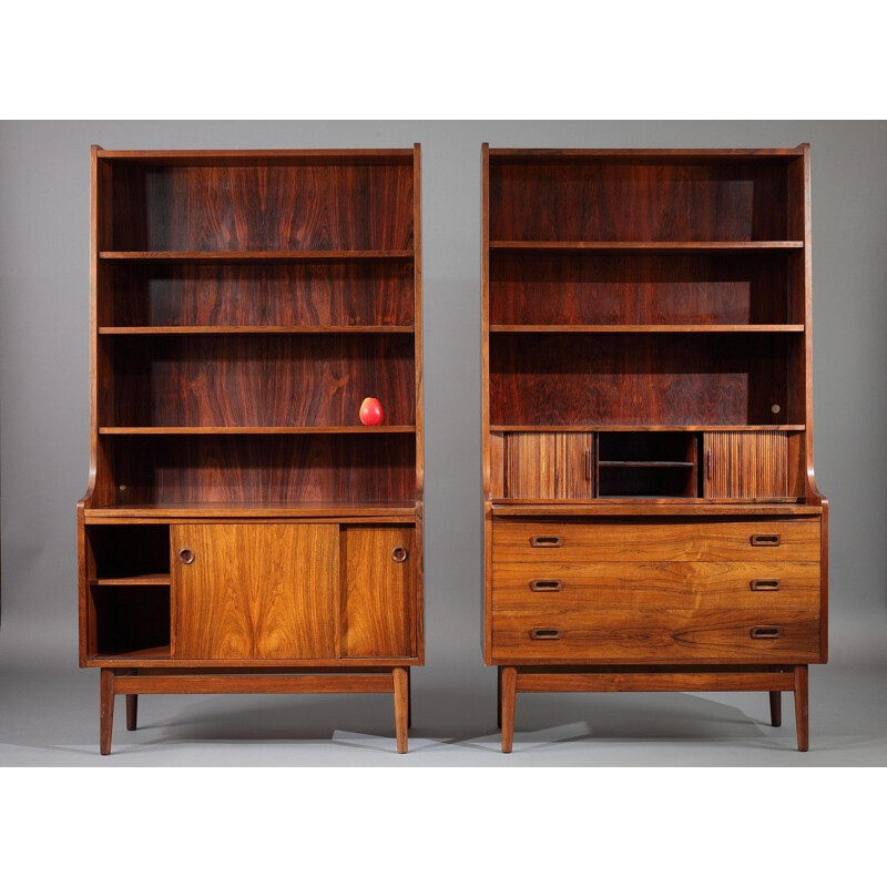 Bibliothèque scandinave vintage en bois de palissandre, Johannes SORTH - 1960