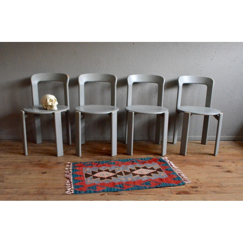 Set of 4 vintage Dietiker chairs, Brunno REY - 1970s