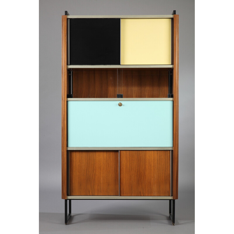 Mid century EFA bookcase with secretary, Georges FRYDMAN - 1950s