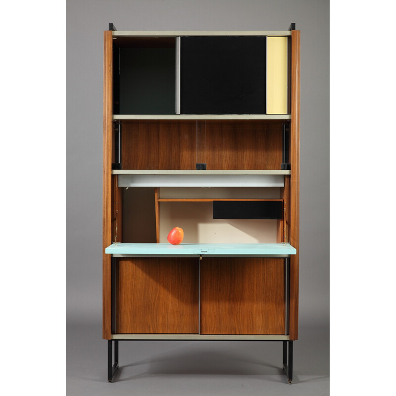 Mid century EFA bookcase with secretary, Georges FRYDMAN - 1950s