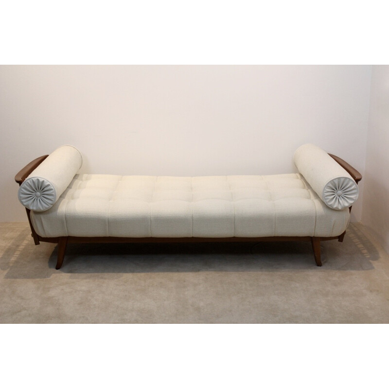 Daybed en teck et tissu, Wilhelm KNOLL - 1960