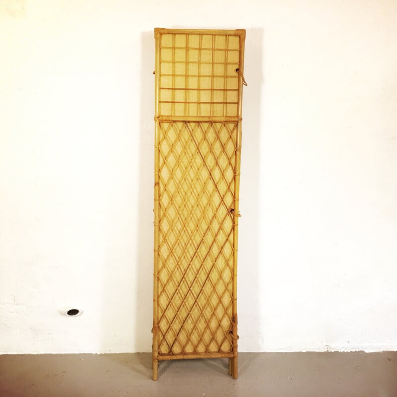 Mid century screen in rattan and bamboo - 1960s