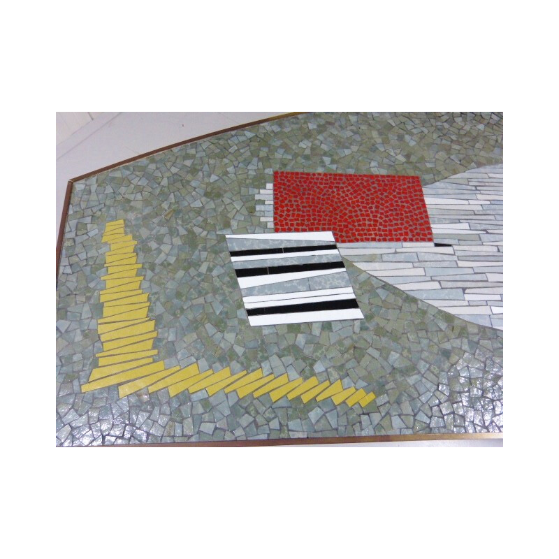 Tableau basse avec mosaïque, Berthold MULLER-OERLINGHAUSEN - années 50