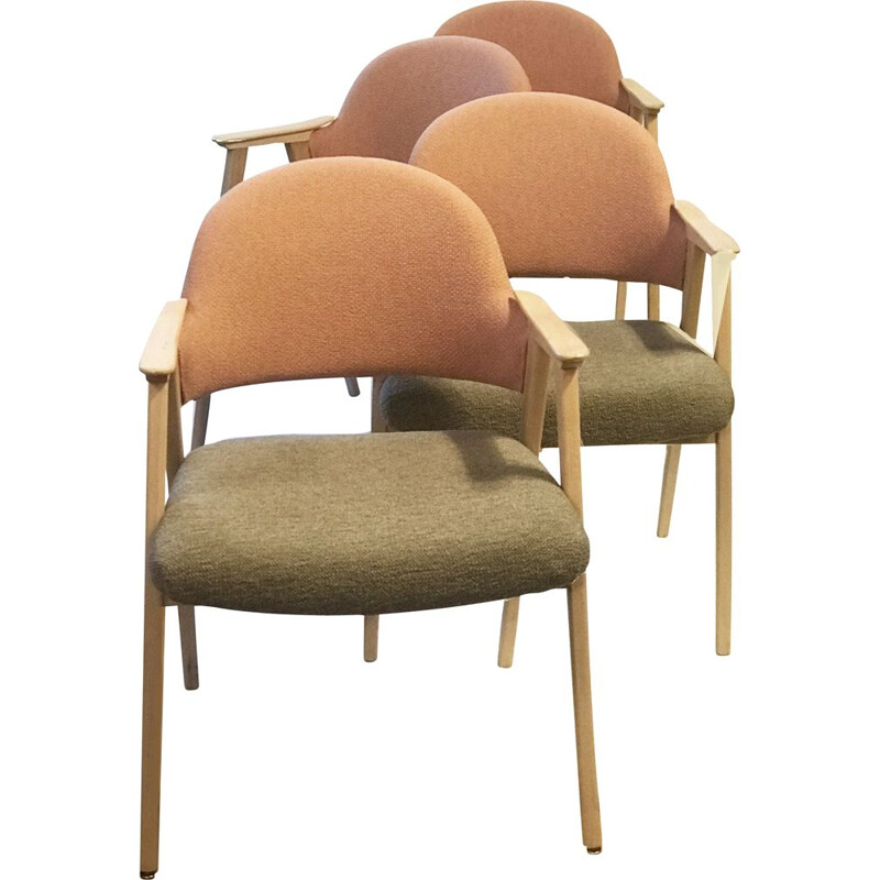 Ensemble de 4 chaises vintage par