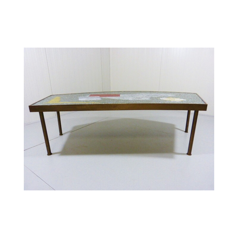 Coffee table with mosaic, Berthold MULLER-OERLINGHAUSEN - 1950s