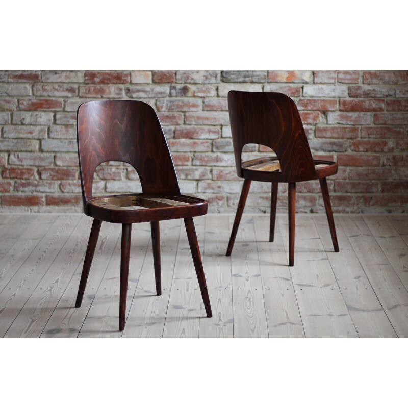 Set of 12 vintage dining chairs by Oswald Haerdtl, 1950s