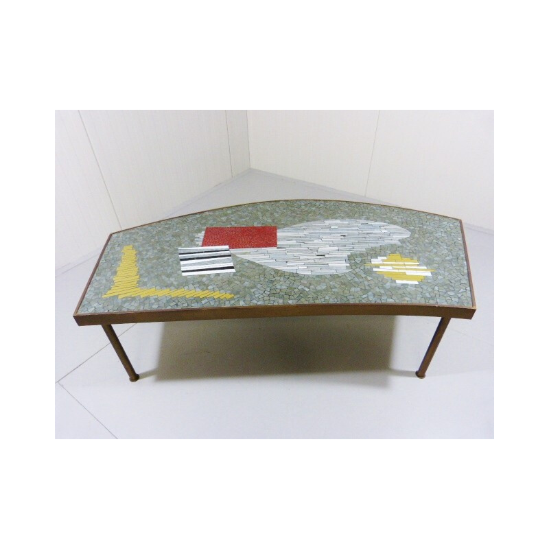 Coffee table with mosaic, Berthold MULLER-OERLINGHAUSEN - 1950s