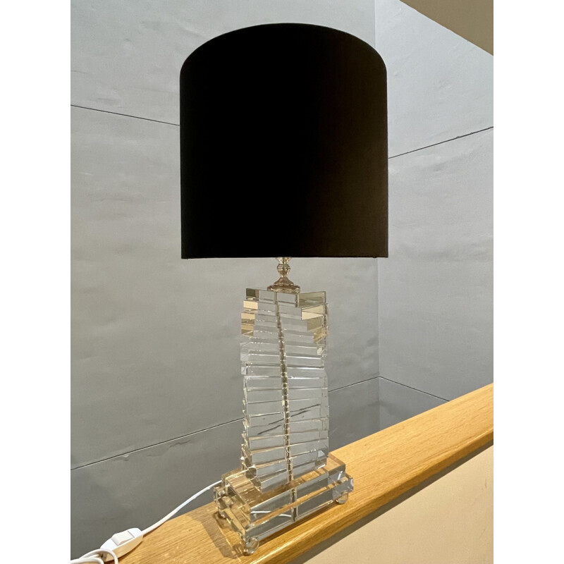 Lámpara de mesa vintage de Karl Springer, 1980