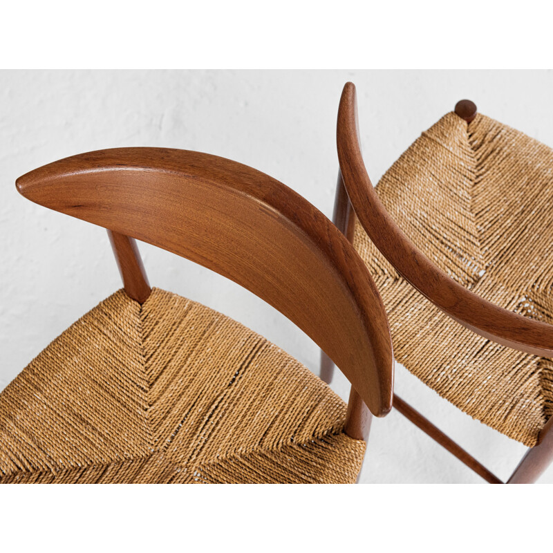 Set di 6 sedie vintage in teak di Peter Hvidt e Orla Molgaard-Nielsen per Soborg, Danimarca 1960