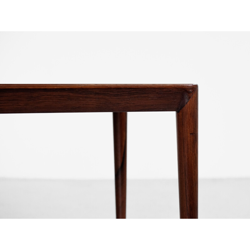 Mesa de café Vintage Rosewood por Erik Riisager Hansen para Haslev, Dinamarca 1960