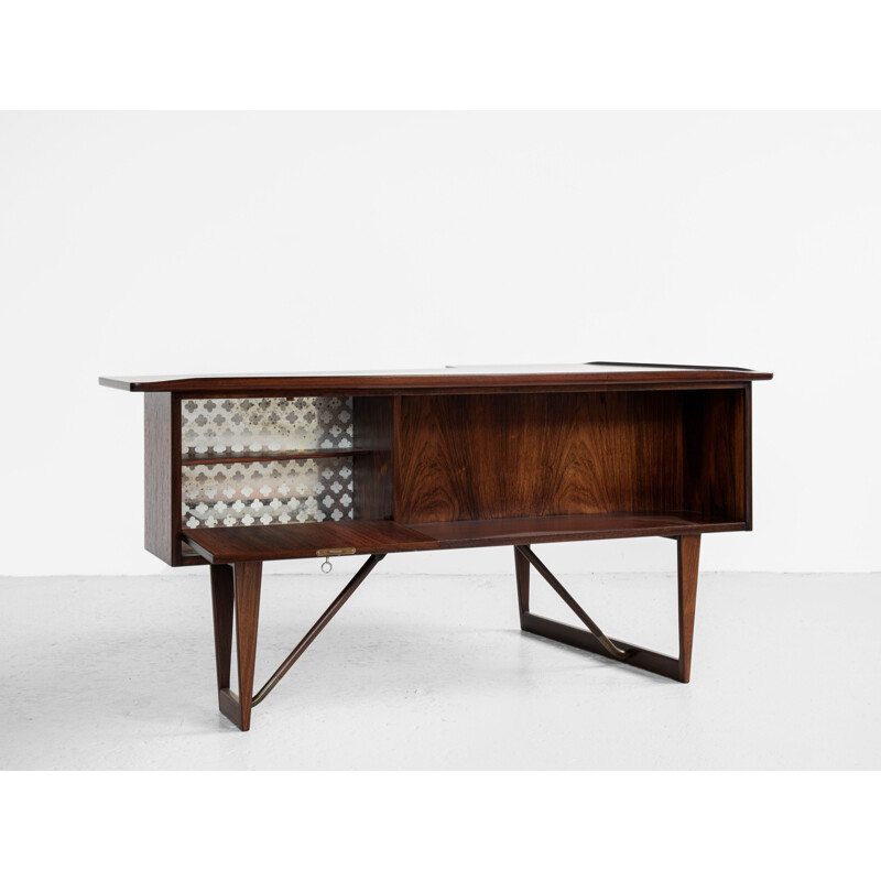 Mid century Danish Boomerang desk in rosewood by Peter Løvig Nielsen, 1960s