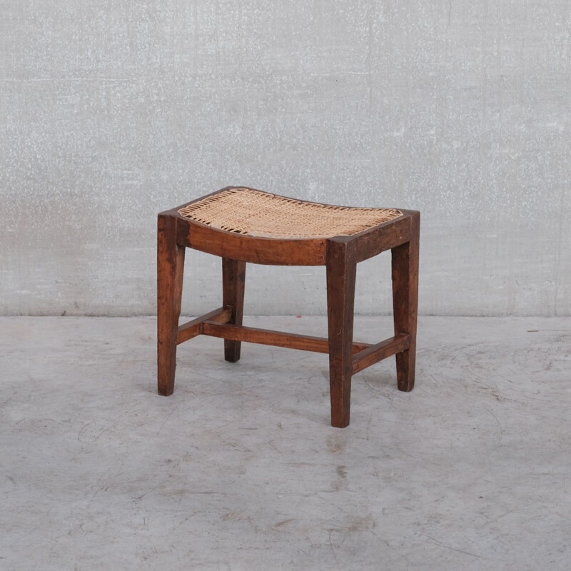 Vintage wooden stool by Pierre Jeanner, 1960s