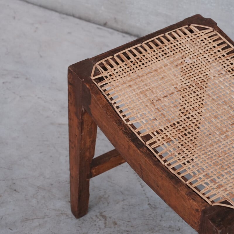 Vintage wooden stool by Pierre Jeanner, 1960s