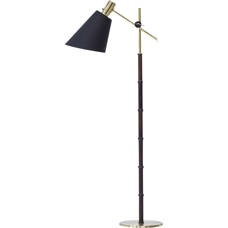 Falkenbergs floor lamp in brass and rosewood - 1950s