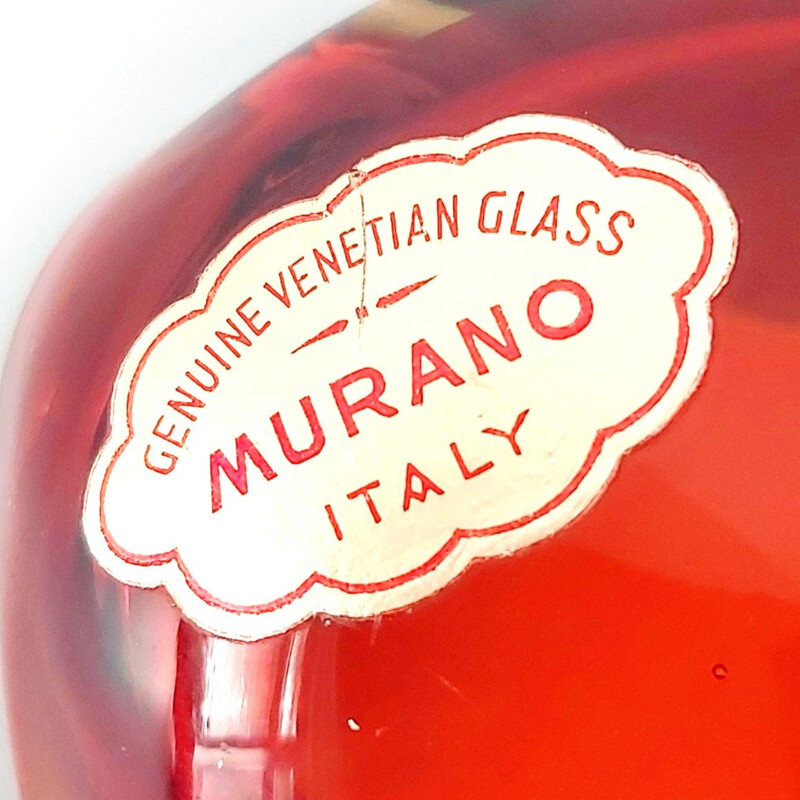 Cenicero vintage de cristal de Murano, Italia 1960