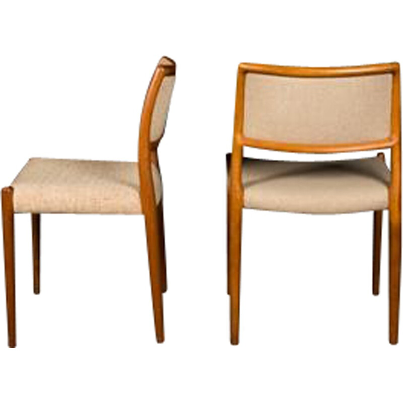 Pair of model 80 chairs, Niels Otto MOLLER - 1960s