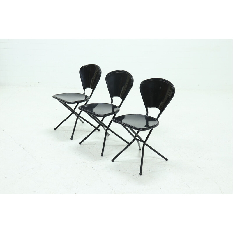 Conjunto de 3 cadeiras dobráveis vintage de Niels Gammegaard para Ikea, 1980