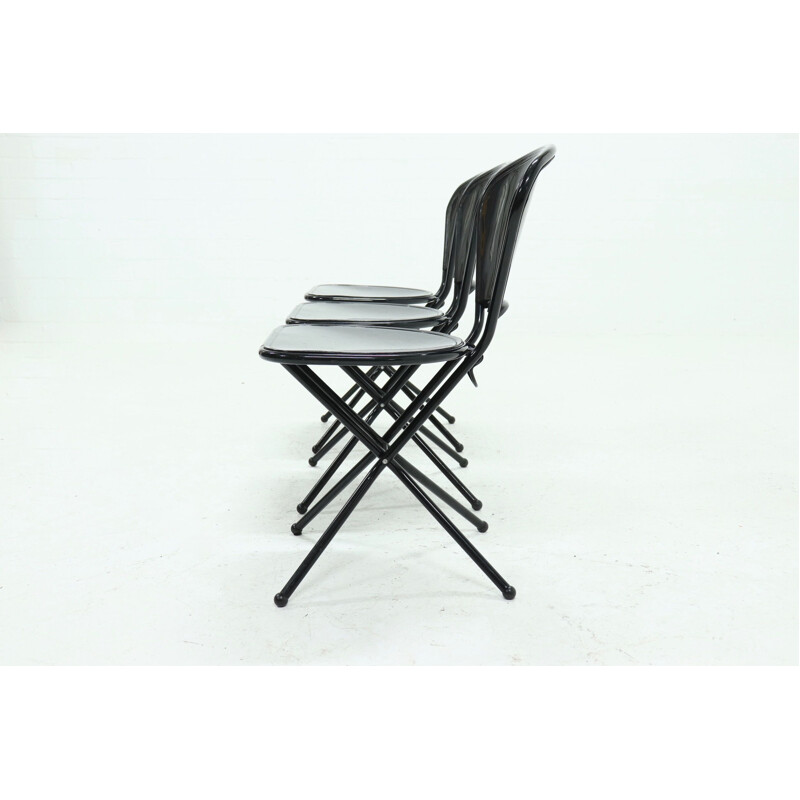 Set of 3 vintage folding chairs by Niels Gammegaard for Ikea, 1980