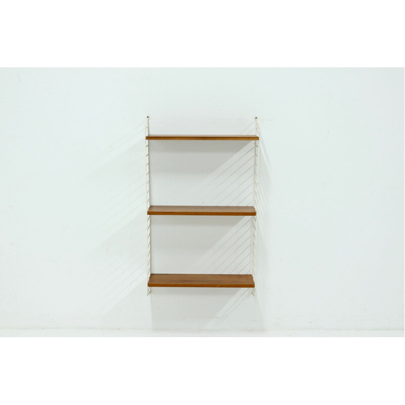 Teak vintage shelving unit by Kajsa & Nils Nisse Strinning for String, 1960s