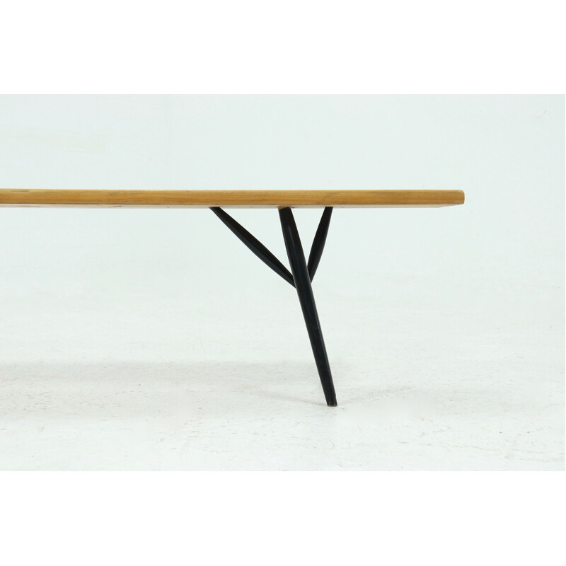 Vintage Pirrka bench by Ilmari Tapiovaara for Laukaan Puu, Finland 1950s