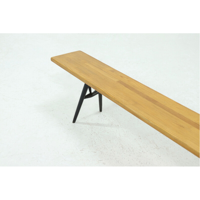 Vintage Pirrka bench by Ilmari Tapiovaara for Laukaan Puu, Finland 1950s