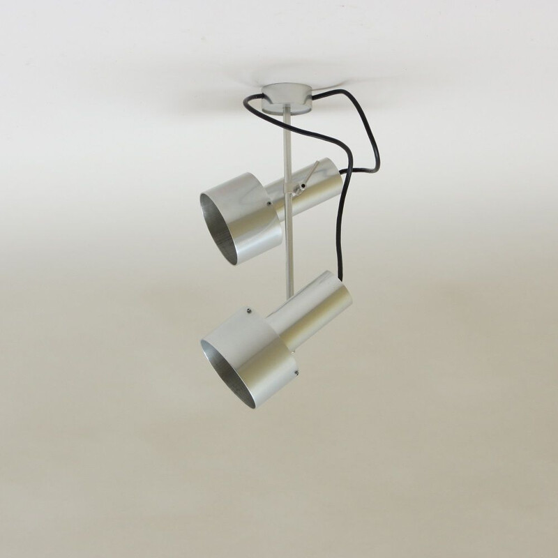 Vintage aluminium ceiling lamp by Peter Nelsen, 1960s