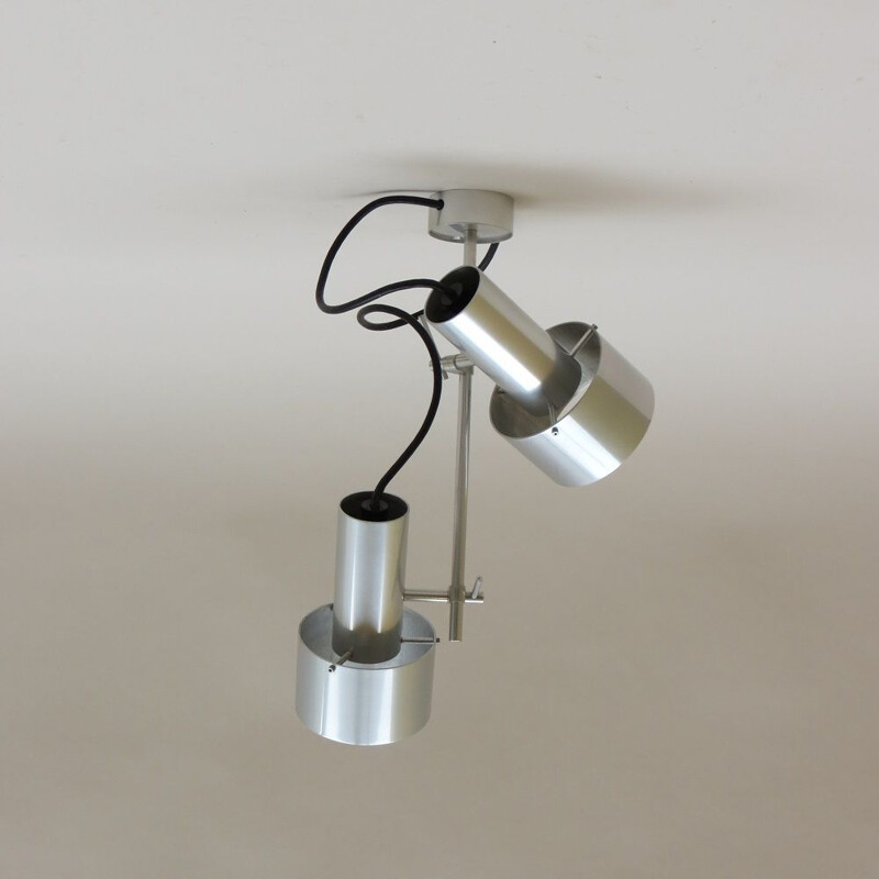 Vintage aluminium ceiling lamp by Peter Nelsen, 1960s