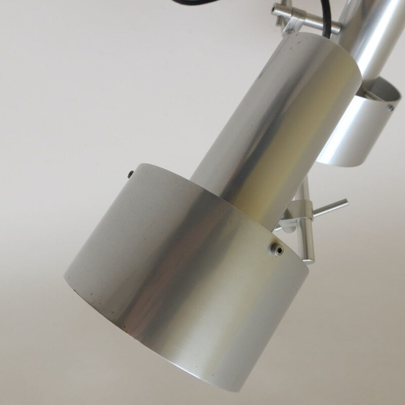 Vintage aluminium ceiling lamp by Peter Nelsen, 1960s