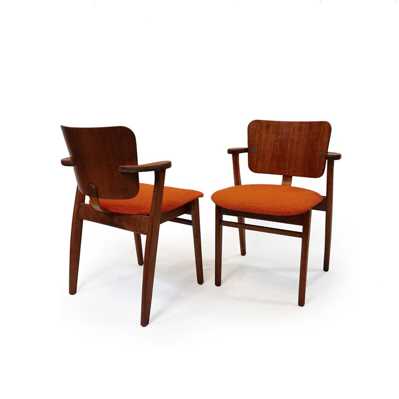 Pair of vintage chairs Domus by Ilmari Tapiovaara for De Coene