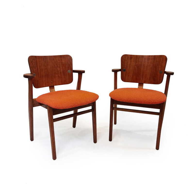 Pair of vintage chairs Domus by Ilmari Tapiovaara for De Coene