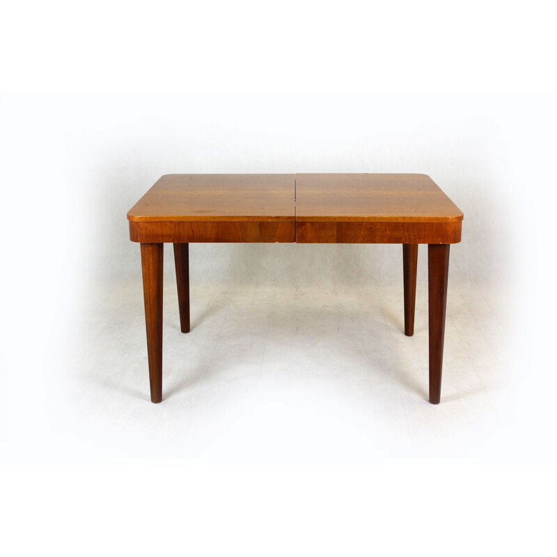 Vintage walnut folding dining table by Jindřich Halabala for Up Zavody, 1940s