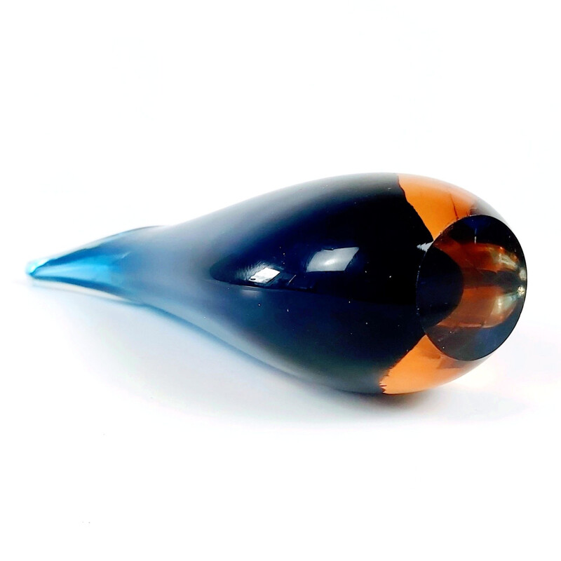 Mid-century Sommerso Murano glass vase by Flavio Poli for Seguso, Italy 1960s