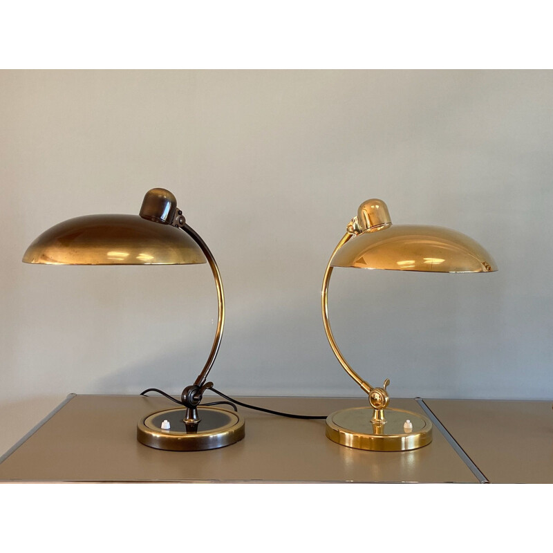 Vintage brass table lamp 6631 by Christian Dell for Kaiser Idell, Germany