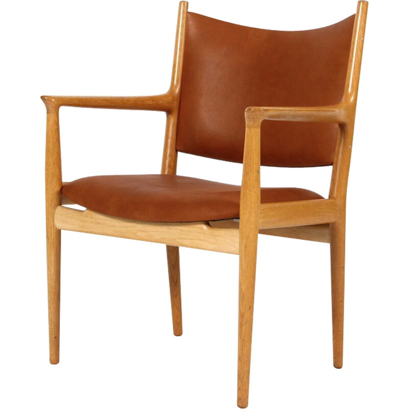 Re-upholstered "JH-513" armchair, Hans J. WEGNER - 1960s